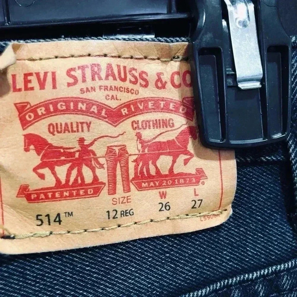 Levi’s 514 Straight Fit, adjustable waistband,5 pocket, belt loop, 27” inseam - Picture 5 of 9